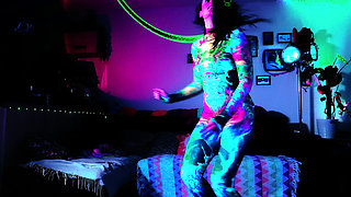 Neon Raver Lays a Clutch of Eggs in Uv Then Pushes Them All Out and Pisses: Ovipositor and Egg Play Seduction