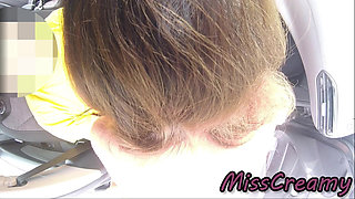 Dick Flash Teacher Sucks Me and Cum in Mouth in the Car!