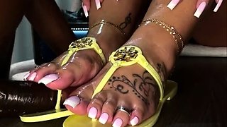 ILoveHerNailss Fucks My Tory Burch Flip Flops With His BBC