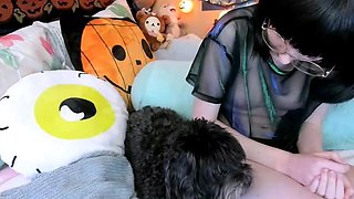 Bondage fetish solo toying hussy