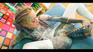 Deep into tattooed beauty Anuskatzzs holes