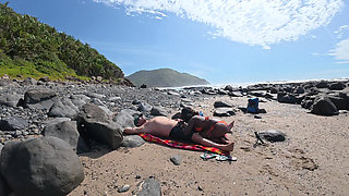 Lost Between Tides and Each Other -horny Ebony MILF Rides Her Lover