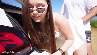 Public Sex With Hot Stranger - Arina Love Fucked Doggystyle Outdoor