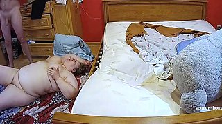 Amateur voyeur webcam BBW sucks cock for facial