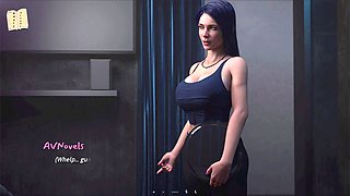 Adult visual novel, pc gameplay, brunette big tits