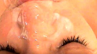 Amateur facial on teen with glasses