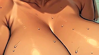 Sexy Nude Women in Bathroom 3D