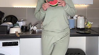 Juicy Watermelon Mess - Soaking Wet Pants Surprise!