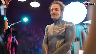 Tattooed Slave Tormented by Three Latex Femdoms – Extreme Sounding & Urethra Play