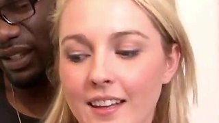 Ashley Stone interracial fuck for blonde teen with black cock