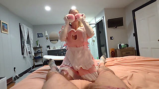 Stepdaughter Seduces Stepfather in Anime Outfit