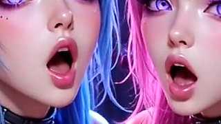 Two Lovely Girls Bounce Boobs, Ai Animation