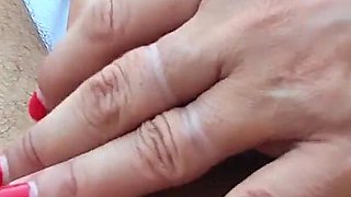 Flashing Dick in Public - My Wife Jerks My Dick in Front O...er in a Nudist Beach with People Near - Omg Caught!!!
