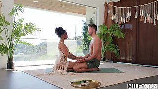 Medusa MILF Rides Young Dick All Day in Sultry Yoga Fit