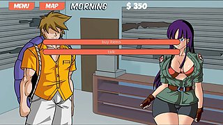 Beautiful Japanese girl in a wild animated adventure