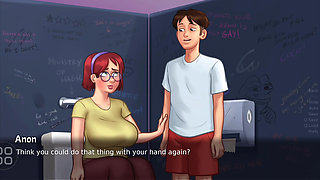 Teen girl showing her boobs