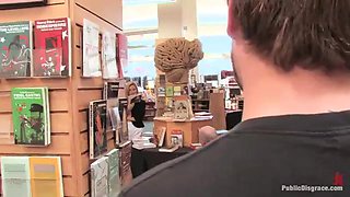 Redheaded Bookworm Gets Humiliated And Fucked In A Bookstore - Kink