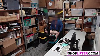 Skinny Shoplifter Gets Drilled