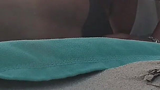MILF Beach Blowjob with Swallow