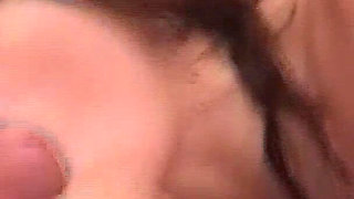 Blonde Babe Kneels Down to Suck an Deepthroats Huge Cock and Cumshot