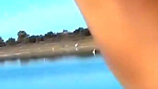 Amateur Latina Flashing Pussy and Ass River Bank