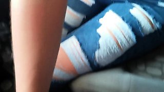 Big-Ass Latina Stepdaughter Fucked in the Car