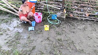 Outdoor Bath Bedroom Sex!