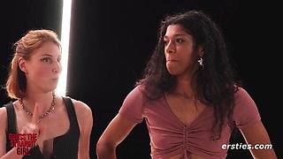 Stella Elles Lesbian Casting: Guess the Straight Redhead Ep 3