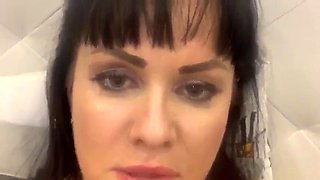 Nice adult brunette fucks herself with a cucumber curved like a dick: Amateur, Anal  Eporner Porn