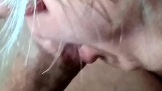 Amateur blonde blowjob and deepthroat