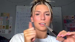 Blonde teen Sierras first erotic masturbation video