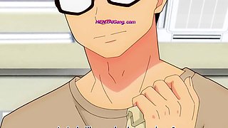 Shy couple fears being caught as he goes all in - HENTAI ENG