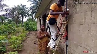 Electrician Fucks Horny BBW Outdoor - BBC Hardcore Sex