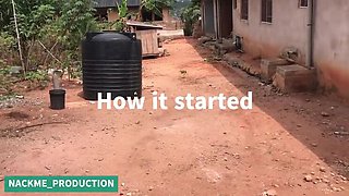 African Couple Fucks Hard - Blowjob & Doggy Style Penalty Sex