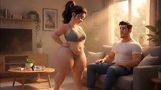 Chubby No More! Her Curvy Slutty Transformation – Big Tits Cowgirl Tease