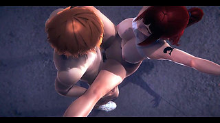 Fairy Tail Hentai - Erza Scarlet Blowjob and Fucked in a Warehouse - Japanese Asian Manga Anime Game Porn