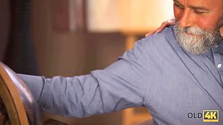 Old4k. schoolteacher intentionally invited college girl to his place to bang her