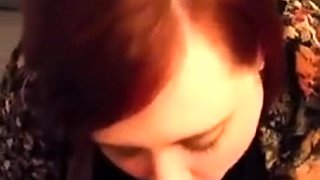 Amateur redhead girlfriend blowjob and anal with creampie