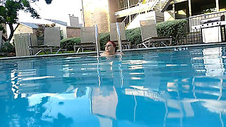 Watch BBW Nurse Vicki Exercise in Pool with Underwater Camera See My