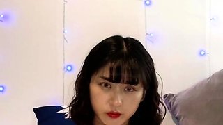 Horny japanese teen satomi stuffs herself with toy