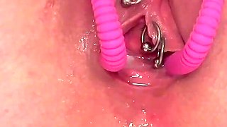 Pee From My Pierced Pussy and with Speculum Plus Stockings