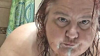 After a Hot Sshower Nurse Vicki Dries off and Does Some Other Grooming
