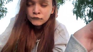 Tearing up rock-hard my BFF's torrid gf in woods while he setting up a tent and house a bonfire