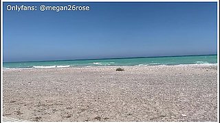 Dry Humping Hot Stones At The Beach Having Orgasm In Public