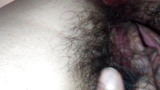 I get fucked doggy style in my hairy wet pussy and cum like a slut! 💦 Loud moaning - Amateur couple - Close up - Orgasm