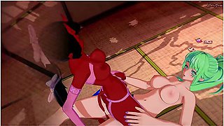 Meru Getting Strapon Fucked In Pink Lingerie - Meru The Succubus Hentai