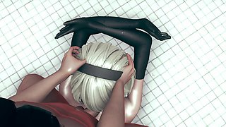 Bathroom Facefuck with 2b - Nier Automata Animation