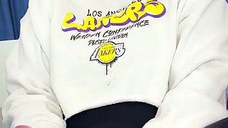 Amateur blonde teen sucks cock in POV in bathroom