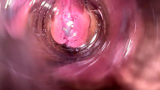 Camera Inside My Tight Creamy Pussy, Internal View of My Horny Vagina