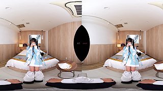 Japanese Beauty Craves VR Passion With Long Hair POV